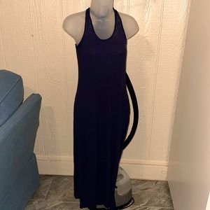 Racerback midi dress navy blue with pockets